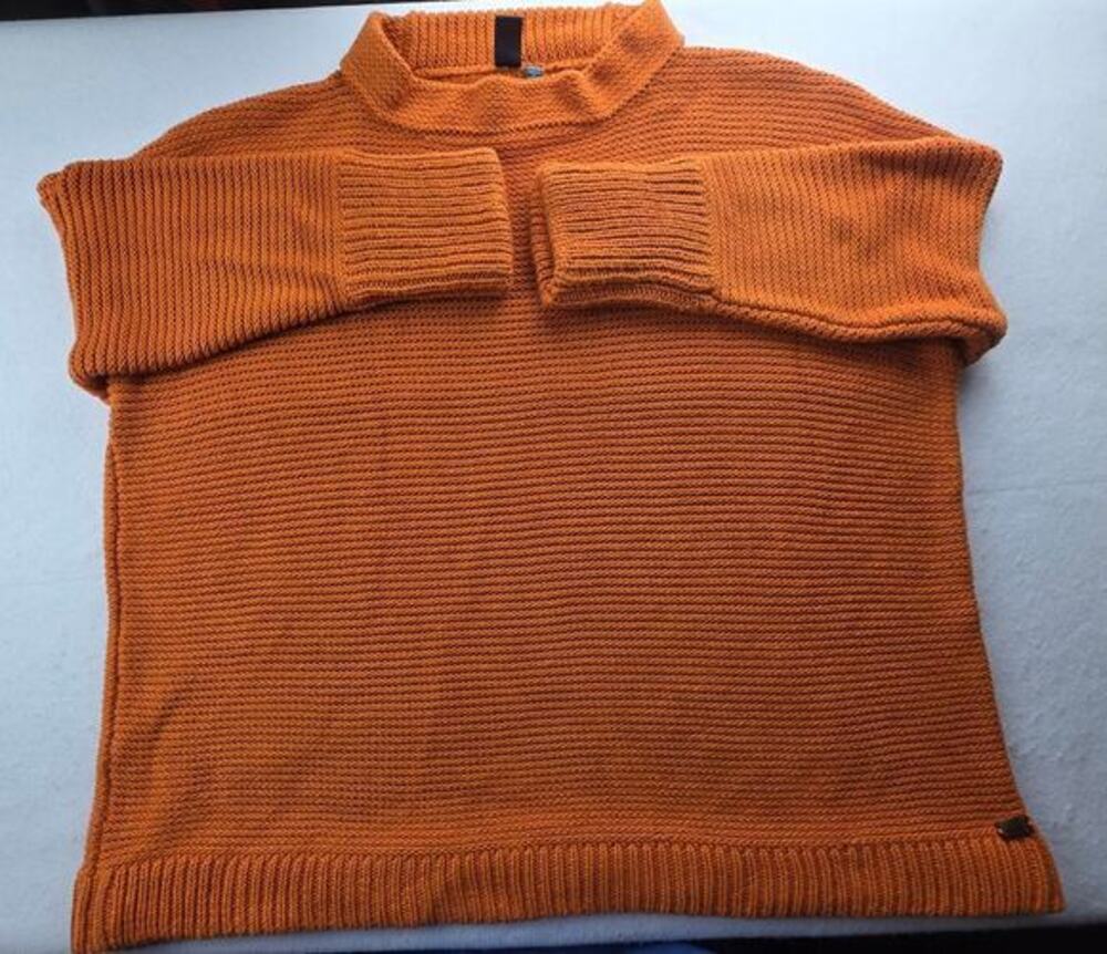 Shannon Passero Cotton Knit Mock Neck Sweater Size Medium